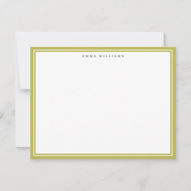 Invitation Citrus Double Frame Note Card (Devant)