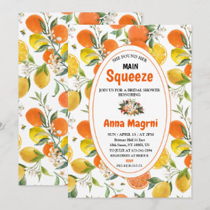 Invitation Citrus Elle A Trouvé Sa Principale Fête des mariée