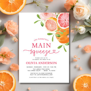 Invitation Citrus Fête des mariées principale Squeeze orange 