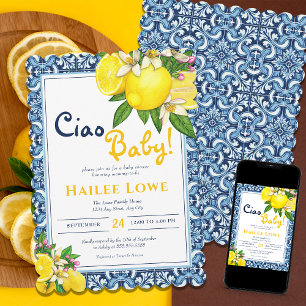 Invitation Citrus Lemon Amalfi Coast Ciao Baby shower