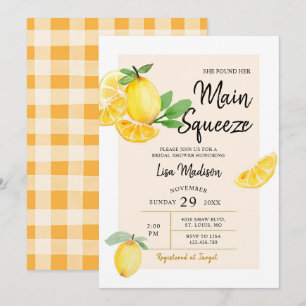 Invitation Citrus Lemon principale presser la nuptiale invita