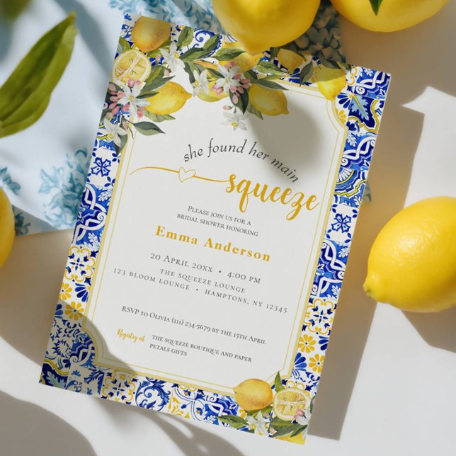 Invitation Citrus Mediterranean Main Squeeze Bridal Shower In (Créateur téléchargé)