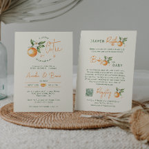 Citrus Orange Little Cutie Tout En Un Baby shower