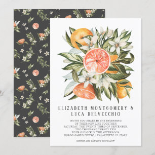 Invitation Citrus Orchard Boho Botanical Mariage