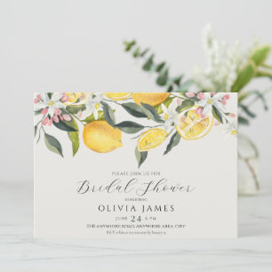 Invitation Citrus thème nuptiale douche