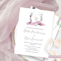 Clair Dusty Purple, Mauve, Mariage Monogramme Rose