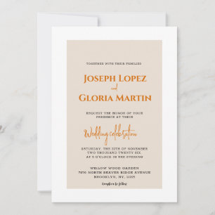 Invitation Clair gris minimaliste chic Simple élégant mariage