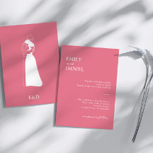 Clair rose moderne mainDraw Couple Mariage