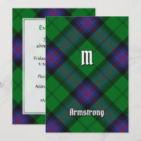 Invitation Clan Armstrong Tartan
