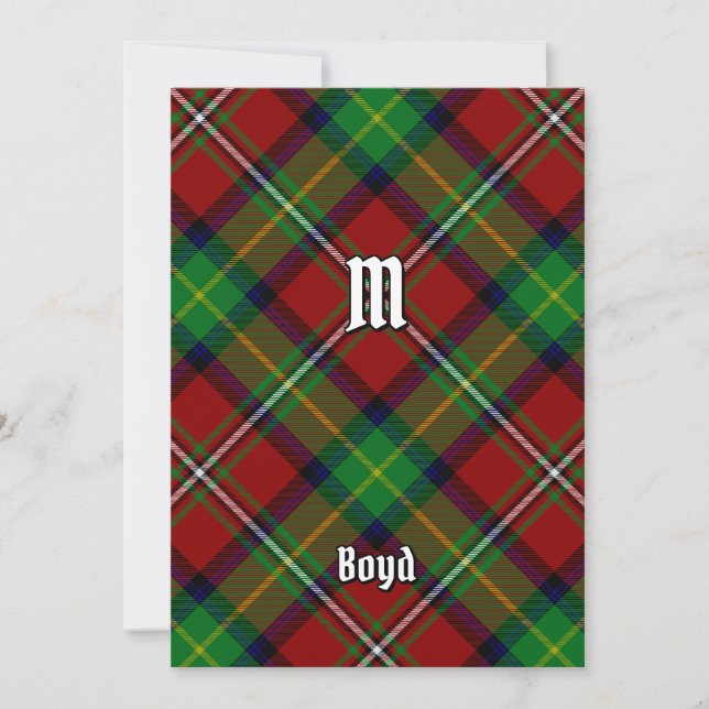 Invitation Clan Boyd Tartan (Devant)