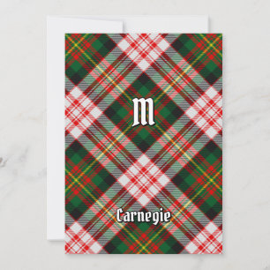 Invitation Clan Carnegie robe Tartan