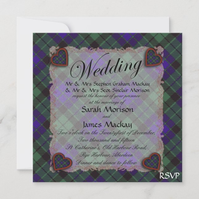 Invitation Clan écossais Mackay tartan - Plaid (Devant)