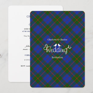 Invitation Clan écossais Tartan Plaid Mariage modifiable