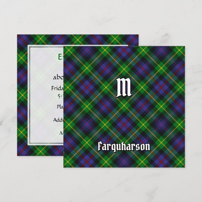Invitation Clan Farquharson Tartan (Devant / Derrière)