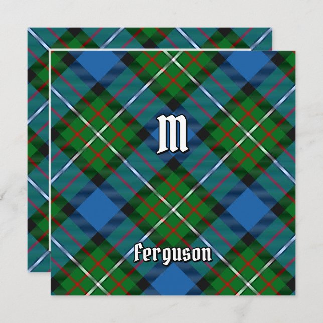 Invitation Clan Ferguson Tartan (Devant / Derrière)