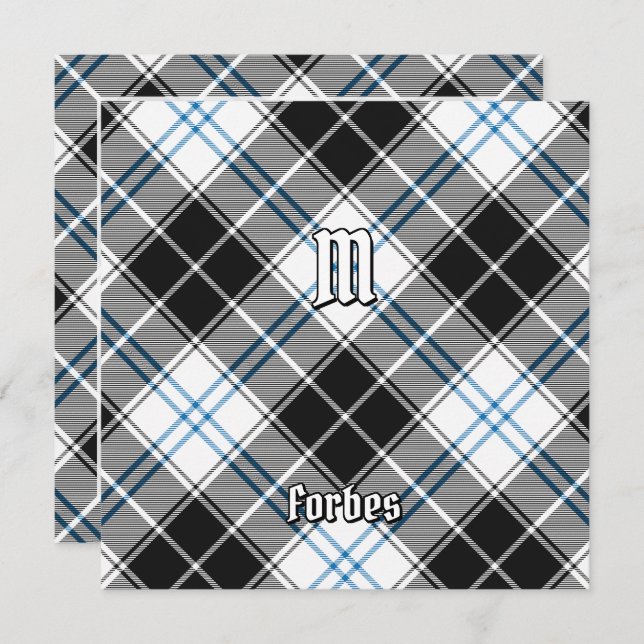Invitation Clan Forbes robe Tartan (Devant / Derrière)