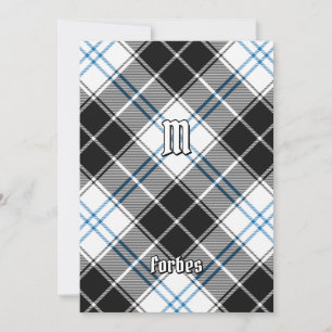 Invitation Clan Forbes robe Tartan