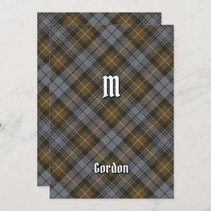 Invitation Clan Gordon Tartan Patiné