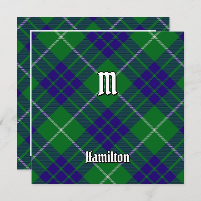 Invitation Clan Hamilton Chasse Tartan (Devant / Derrière)