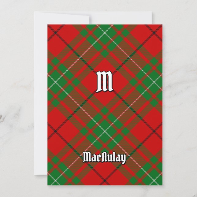 Invitation Clan MacAulay Tartan (Devant)