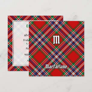 Invitation Clan MacFarlane Red Tartan