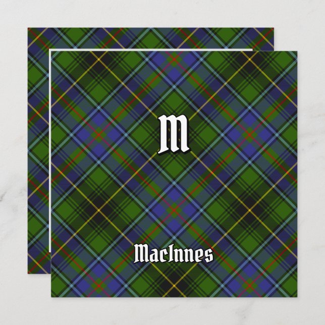 Invitation Clan MacInnes Tartan (Devant / Derrière)