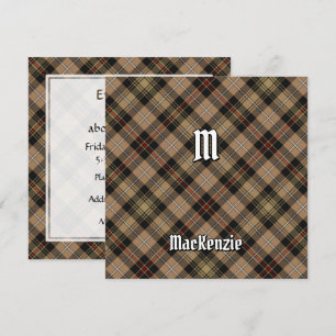 Invitation Clan MacKenzie Chasse Brown Tartan