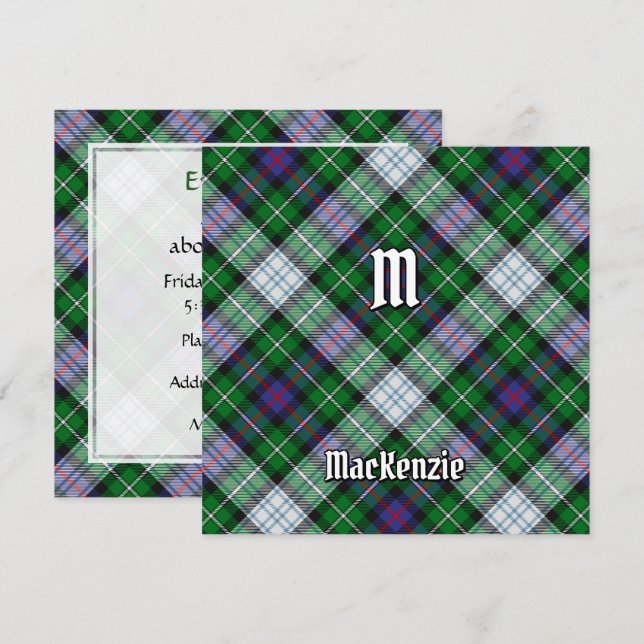 Invitation Clan MacKenzie robe Tartan (Devant / Derrière)