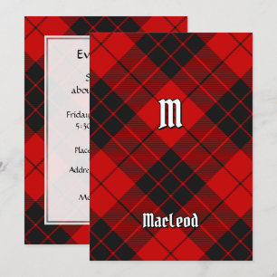 Invitation Clan Macleod de Raasay Tartan