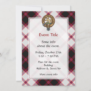Invitation Clan MacPherson Crest sur la chasse Tartan