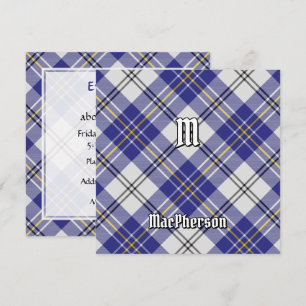 Invitation Clan MacPherson robe bleue Tartan