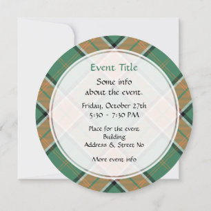 Invitation Clan Pollock Tartan
