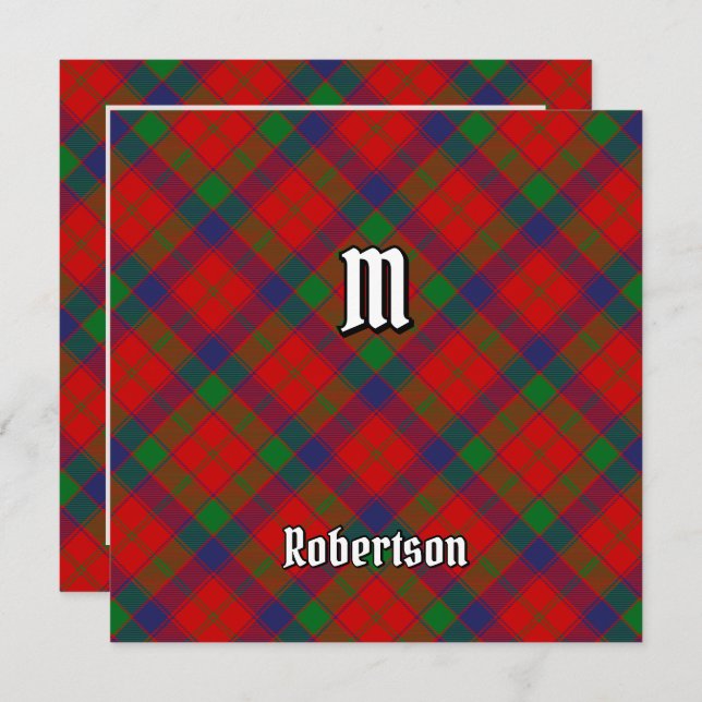 Invitation Clan Robertson Tartan (Devant / Derrière)