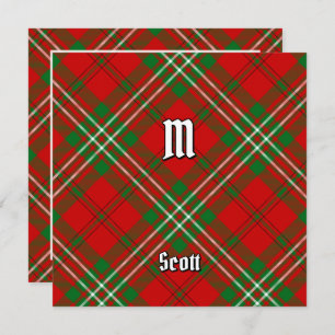 Invitation Clan Scott Red Tartan