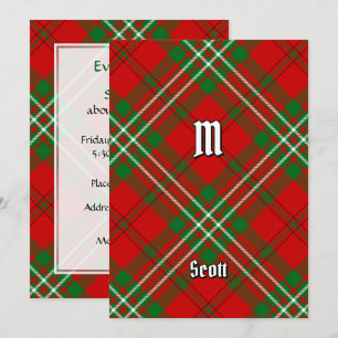 Invitation Clan Scott Red Tartan