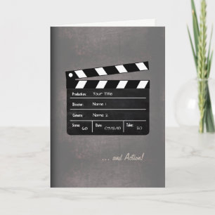 Invitation Clapperboard avec votre Texte !