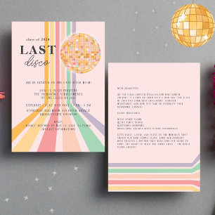 Invitation Classe 0f 2024 Dernier Dance Retro Graduation Part
