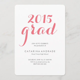 Invitation Classe 2015 Photo Graduation High School Script