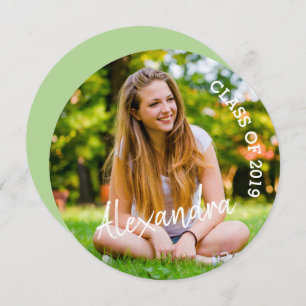 Invitation Classe 2019, Photo Graduation Party, Round