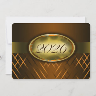 Invitation Classe Brown et Gold de 2026