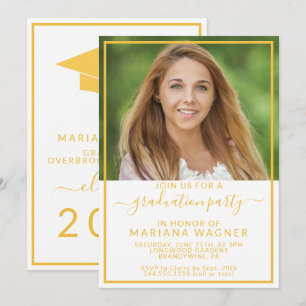 Invitation Classe de 2022 Photo Lycée Graduation Party I