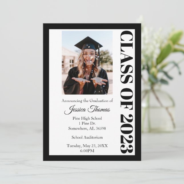 Invitation Classe de 2023 Photo Graduation (Debout devant)