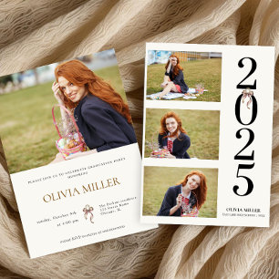 Invitation Classe de 2025 Graduation photo Senior Grad party