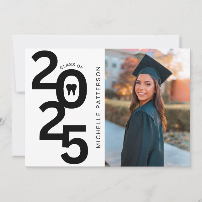 Invitation Classe de 2025 Photo Ecole dentaire (Devant)