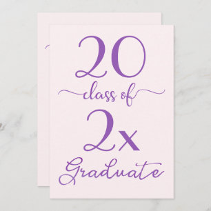 Invitation Classe De 2025 Violet Pink Graduation Party