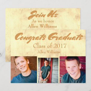 Invitation Classe de 20XX Gold Graduate