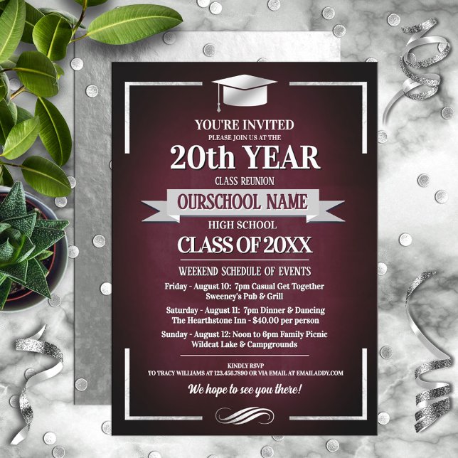 Invitation Classe de couleurs de l'école de style classique R (Créateur téléchargé)