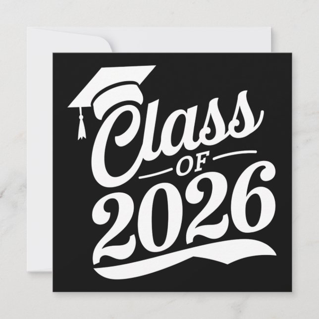 Invitation Classe De Diplômés De 2026 Fier (Devant)