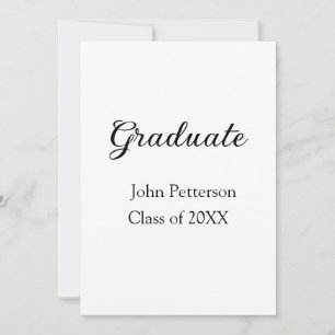 Invitation Classe de fin d'études de 20XX simple graduation m