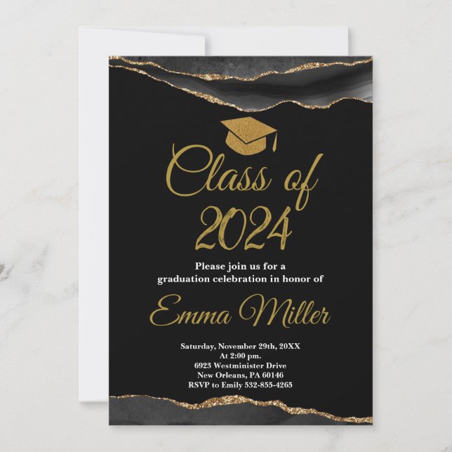 Invitation Classe de fin d'études secondaires 2024 (Devant)